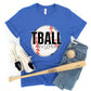 T Ball Mom White Outline -DTF