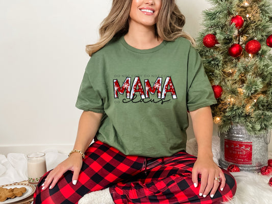 Mama Claus With Snowflakes - DTF