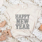 Happy New Year Faux Embroidery Sequin Silver - DTF
