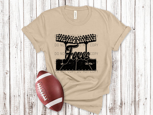 Foxes Football Field BLK - DTF