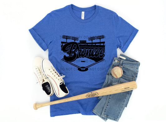 Broncos Baseball Field BLK - DTF
