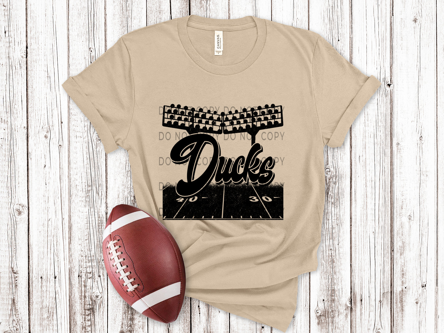 Ducks Football Field BLK - DTF