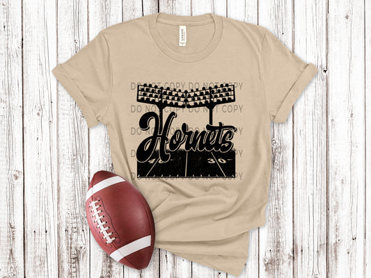 Hornets Football Field BLK - DTF