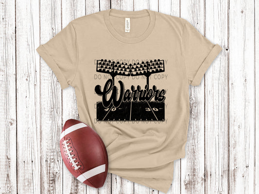 Warriors Football Field BLK - DTF