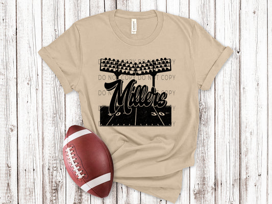 Millers Football Field BLK - DTF