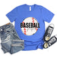 Baseball Papa White Outline -DTF