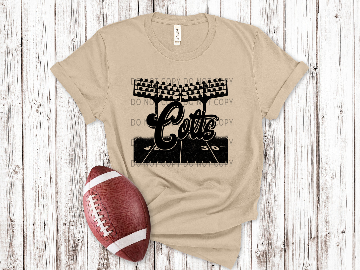 Colts Football Field BLK - DTF