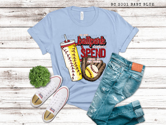 At The Ballpark Softball And Baseball Tumbler - DTF