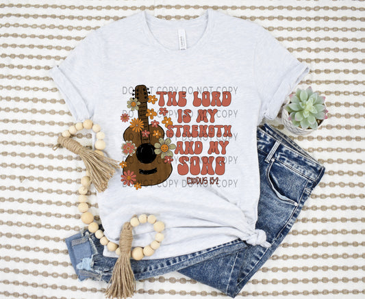 The Lord Is My Strength And My Song Guitar - DTF