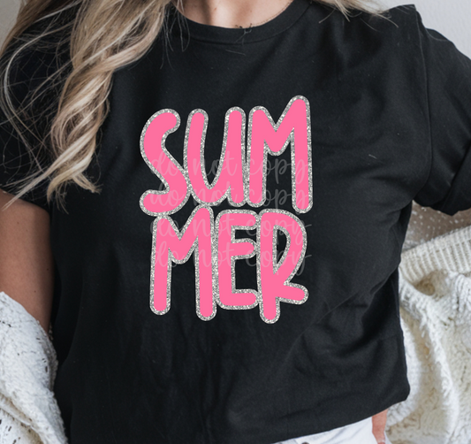 pink silver summer -DTF&UV