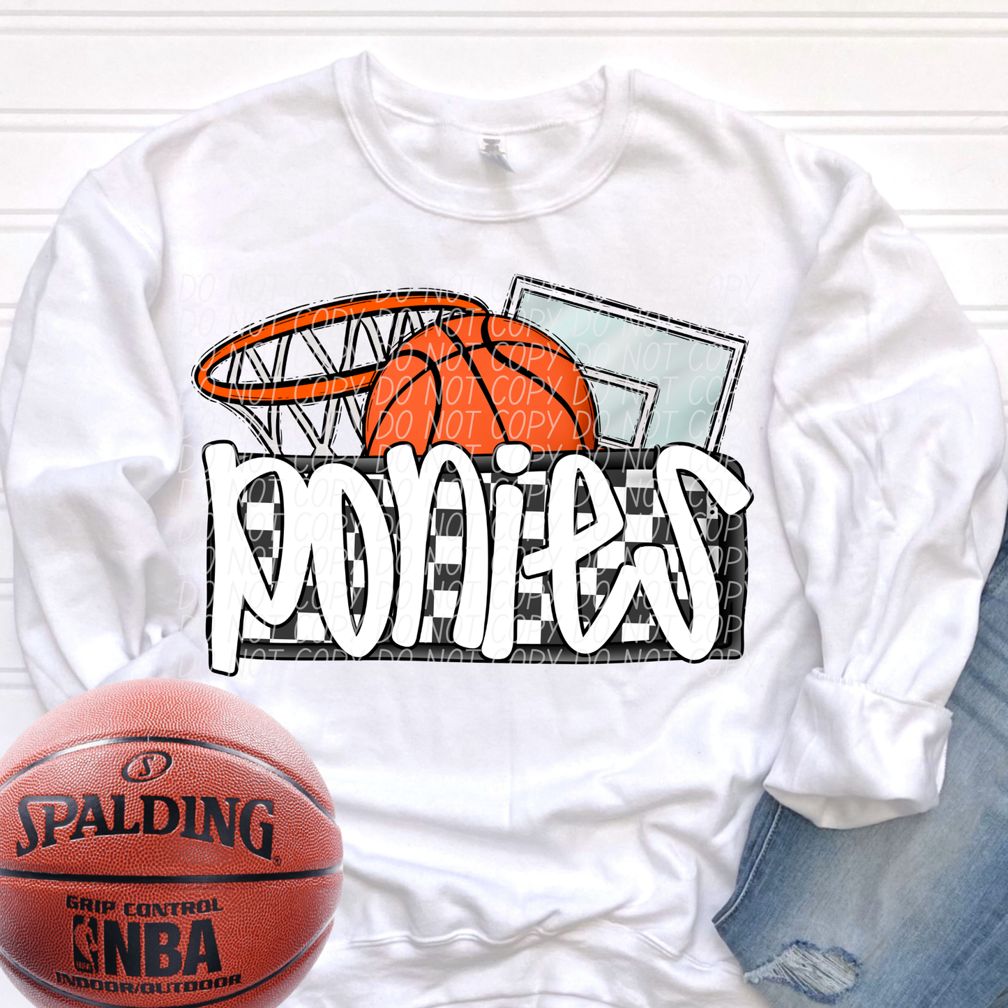 Basketball Mascots ball net backboard (DROPDOWN)-DTF&UV