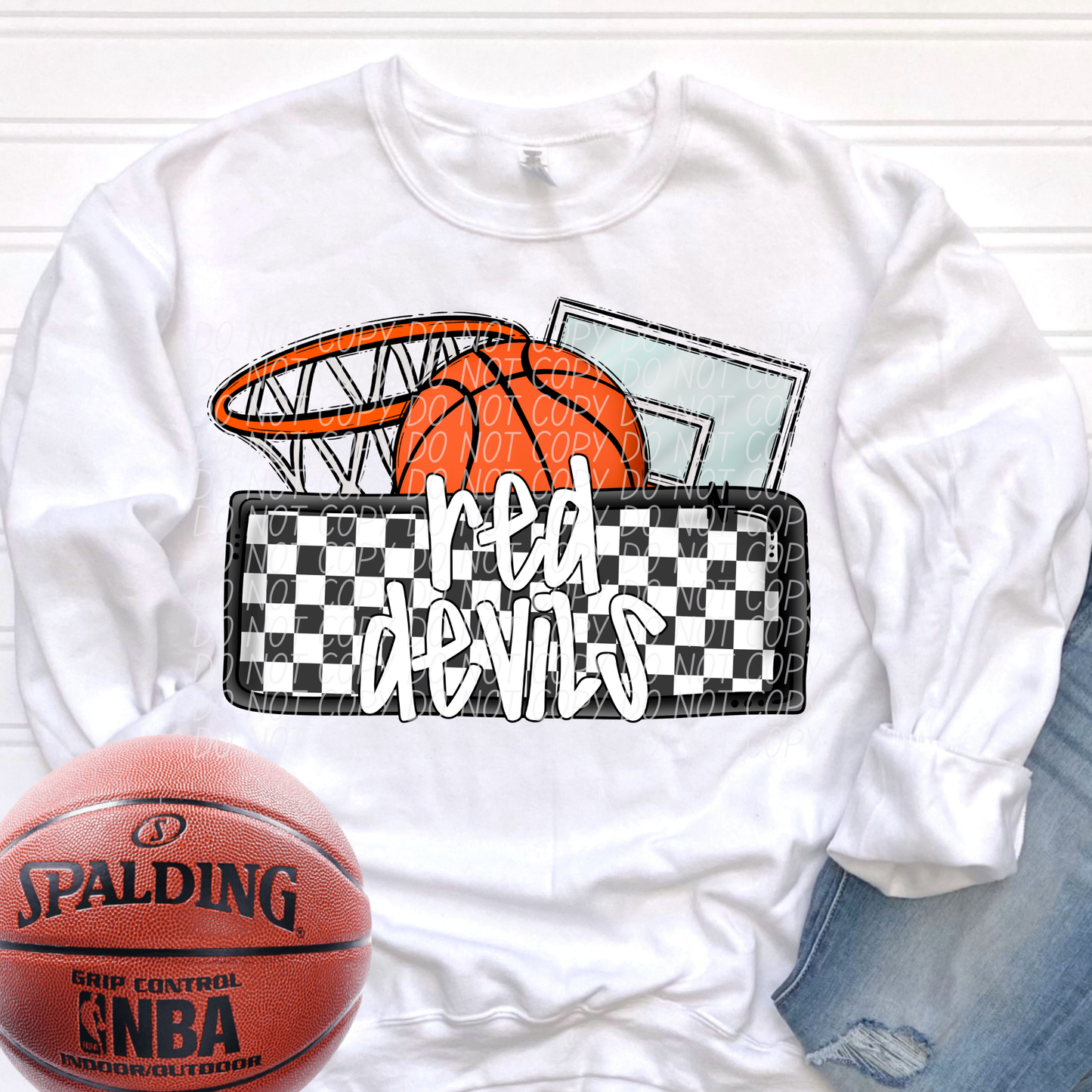 Basketball Mascots ball net backboard (DROPDOWN)-DTF&UV