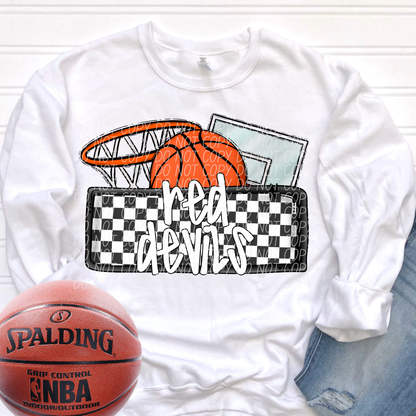 Basketball Mascots ball net backboard (DROPDOWN)-DTF&UV