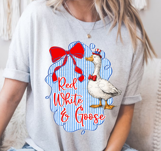 red white and goose -DTF&UV