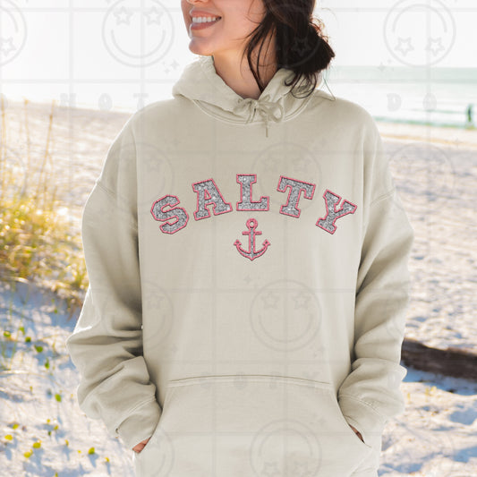 salty pink faux emb -DTF