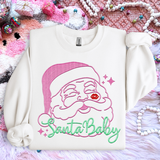Santa baby pink pastel-DTF
