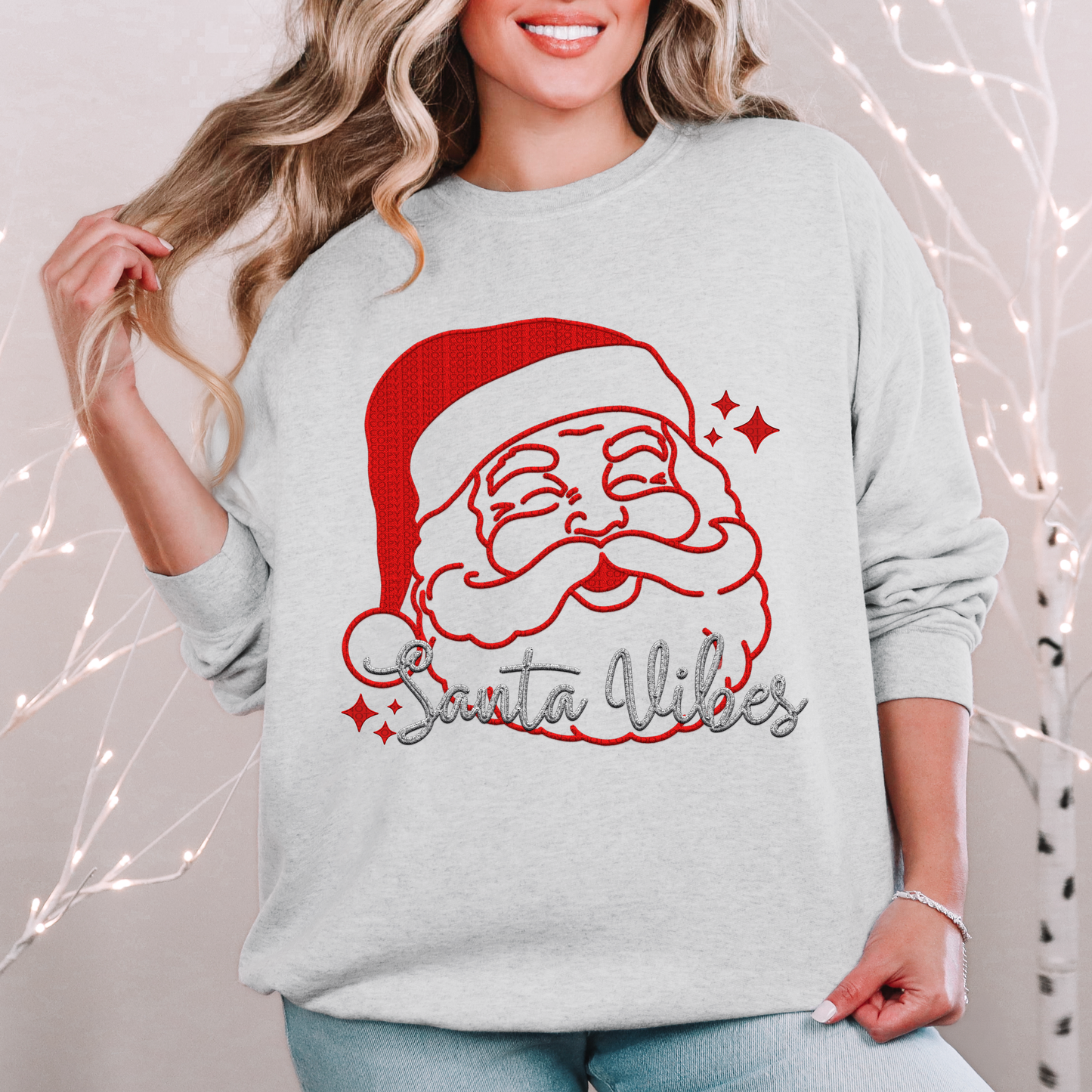 Santa baby red grey-DTF
