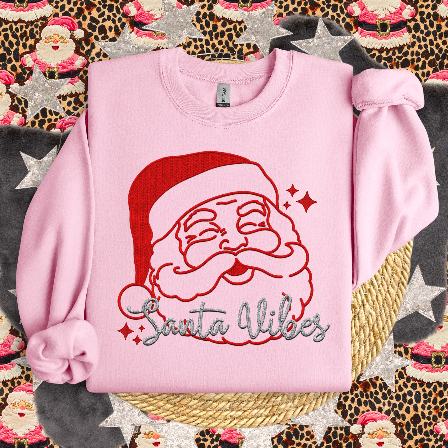 Santa baby red grey-DTF