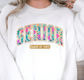 senior floral gold -DTF&UV