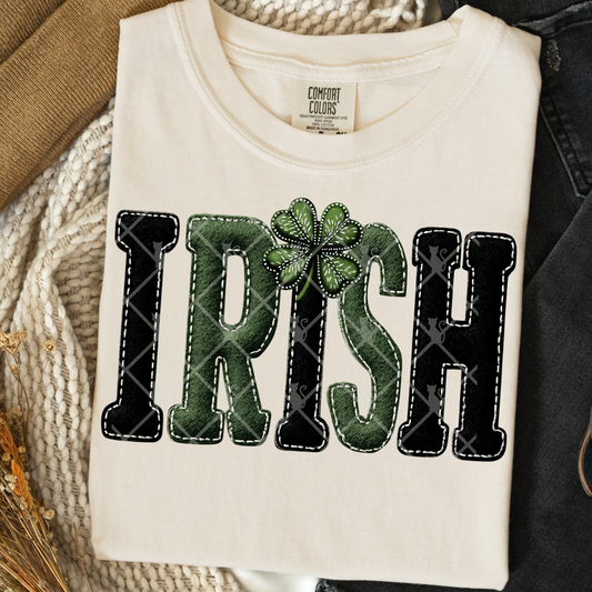 shamrock irish word fabric  -DTF&UV