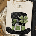 shamrock leprechaun hat fabric  -DTF&UV