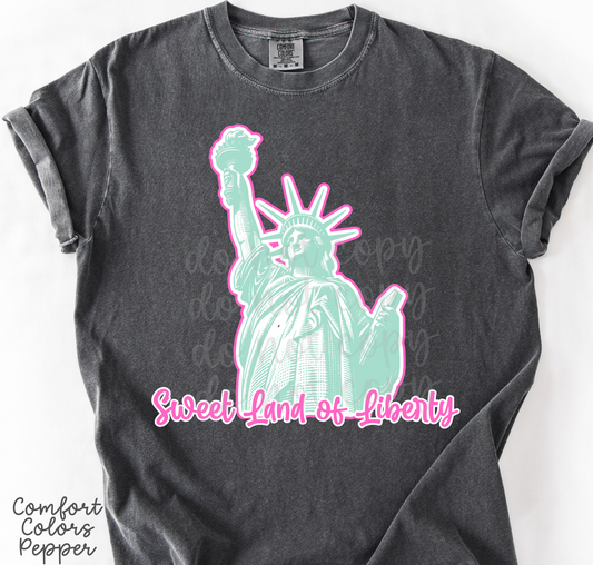 sweet land of liberty statue-DTF&UV