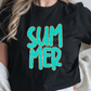 teal gold summer -DTF&UV