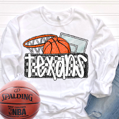 Basketball Mascots ball net backboard (DROPDOWN)-DTF&UV
