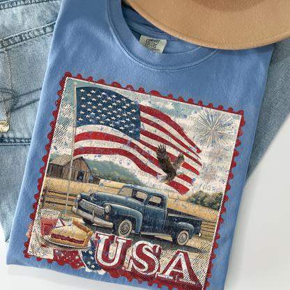 Vintage State Stamps (Dropdown)-DTF