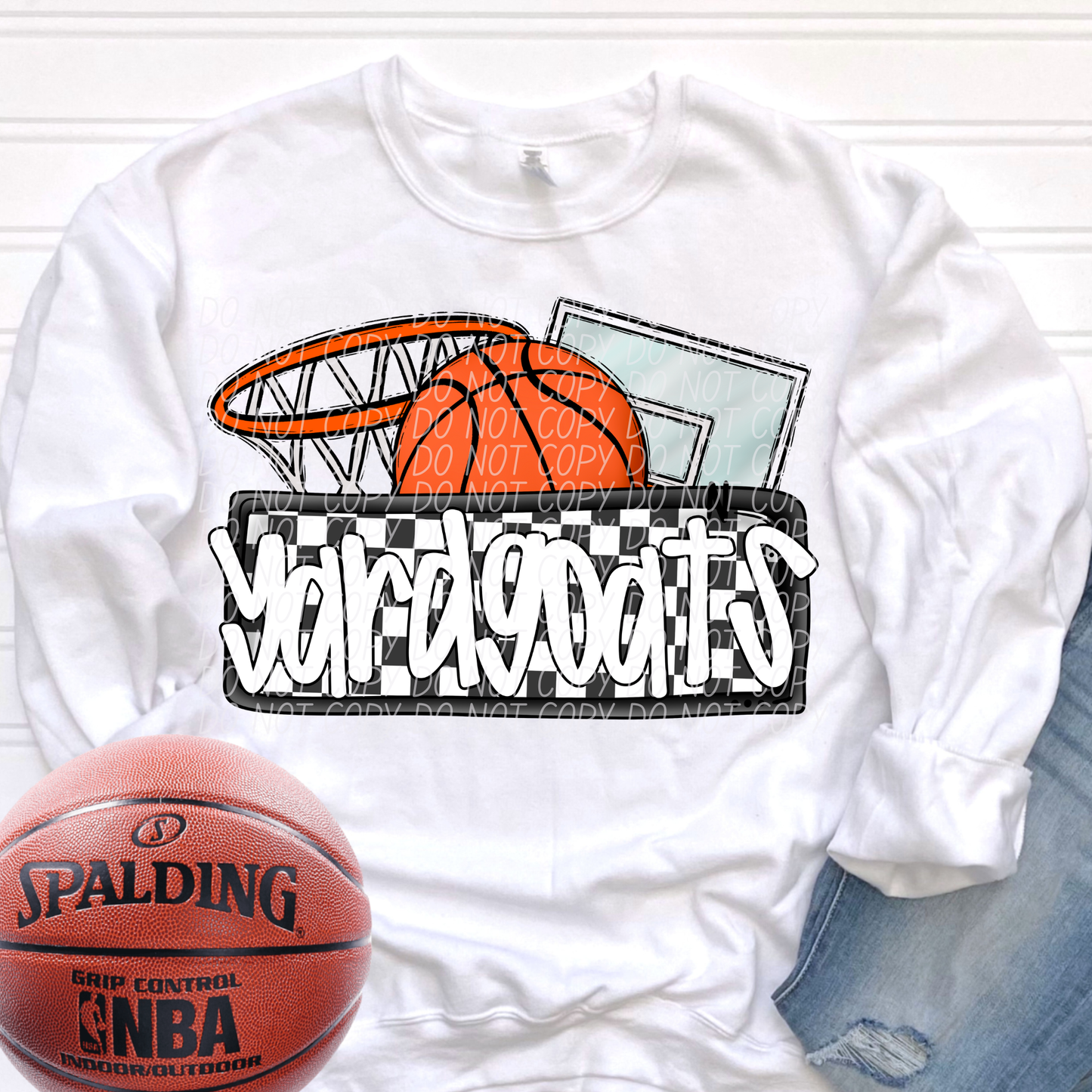 Basketball Mascots ball net backboard (DROPDOWN)-DTF&UV