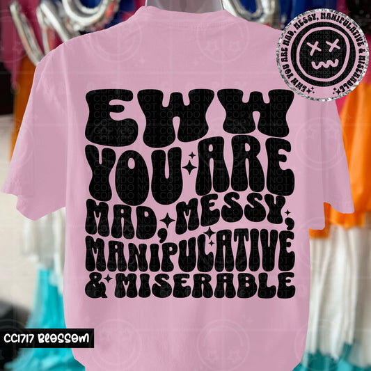 you are mad messy(back) -DTF&UV