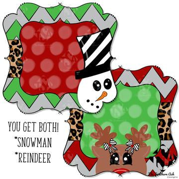You Get Both Snowman & Reindeer- Sublimation
