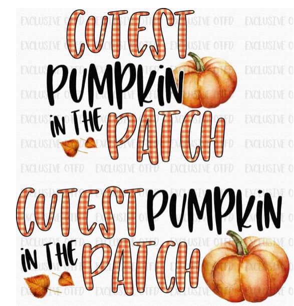 Cutest Pumpkin In The Patch- Sublimation