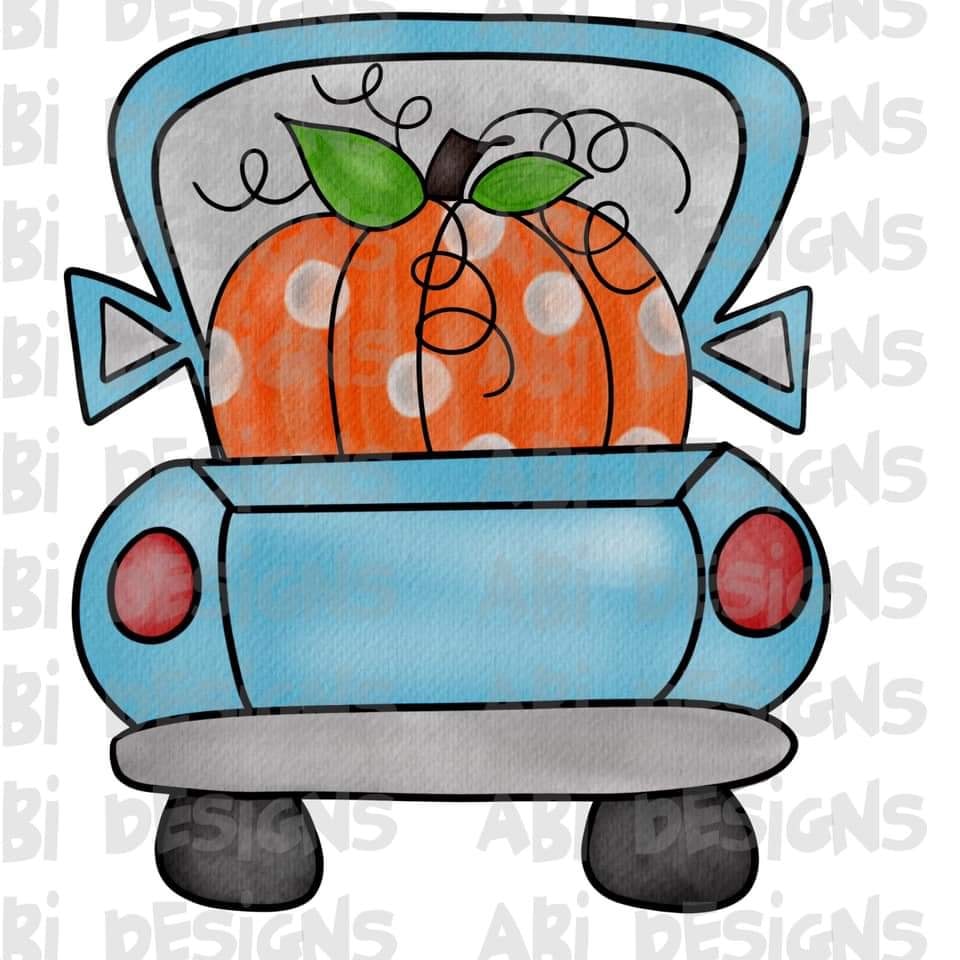 Truck With Pumpkin- Sublimation