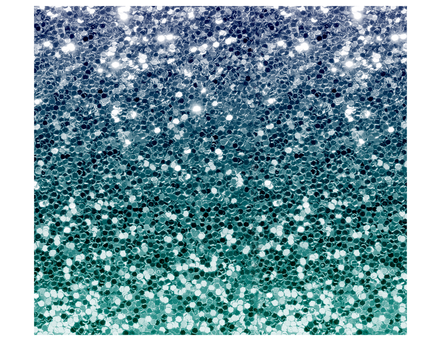 Aqua Ombre' Glitter Straight -Sublimation
