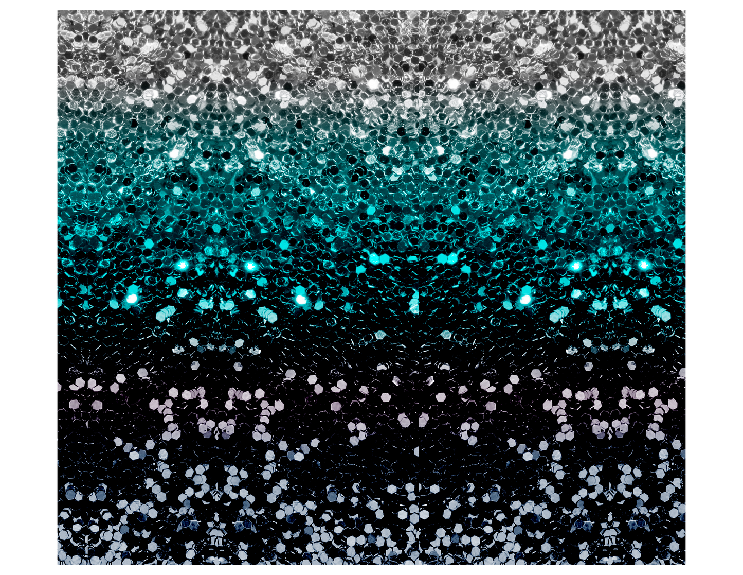 Teal Glitter Ombre' Straight-Sublimation