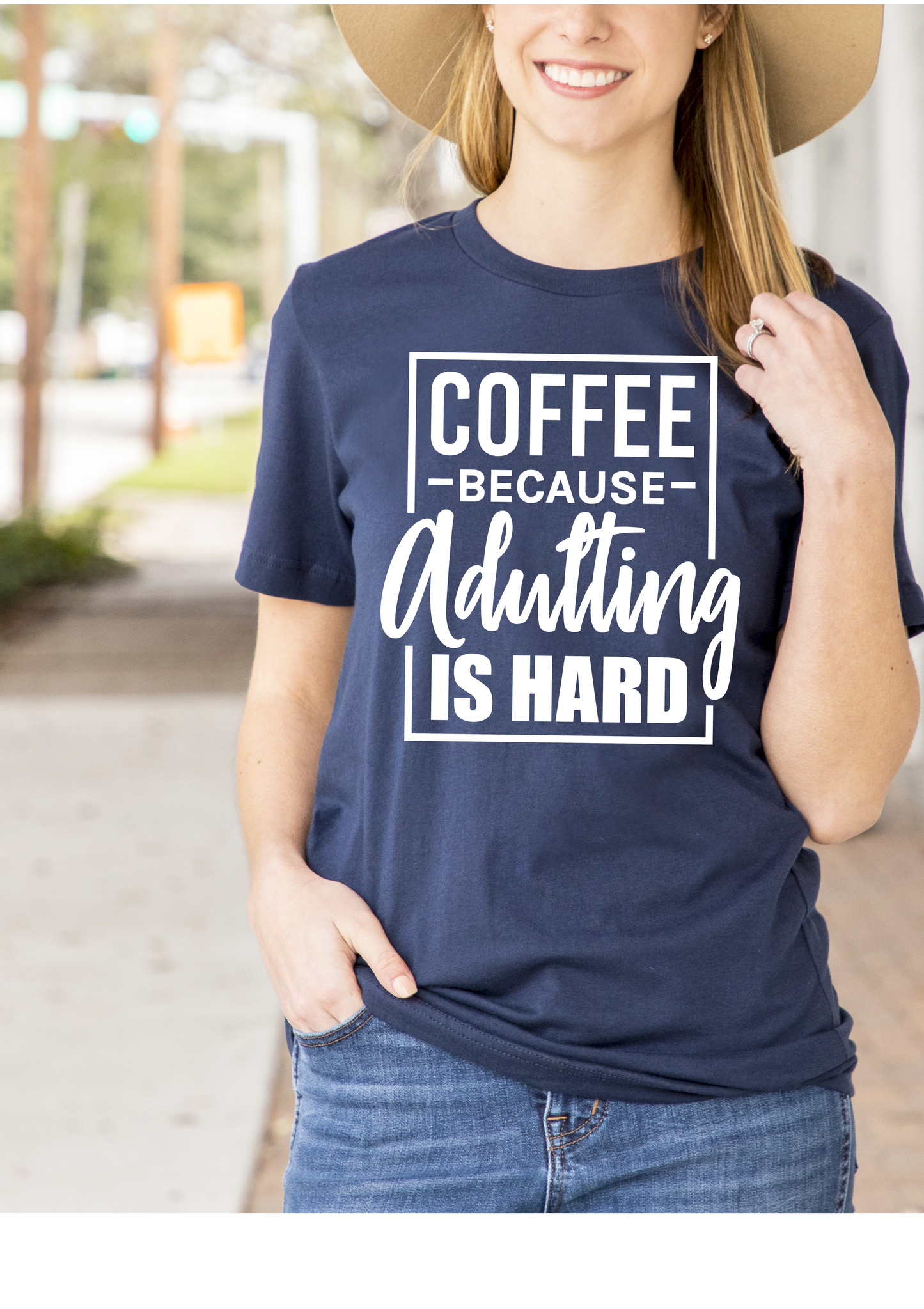 Coffee because adulting is hard.-11”- Screen Print