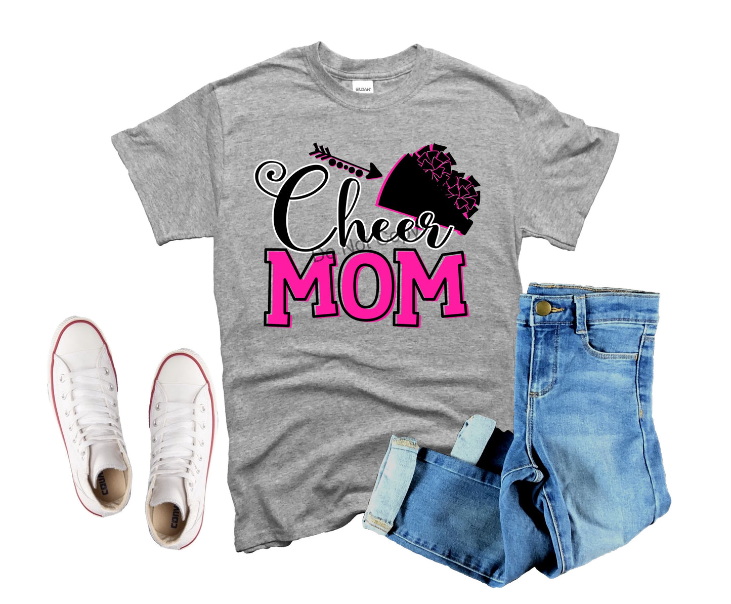 Cheer Mom black & pink -DTF