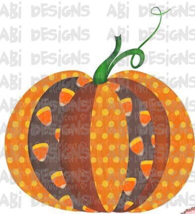 Candy Corn Pumpkin -Sublimation