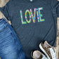 Lovie floral and stripe-DTF