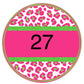 Multi colored leopard circle custom-DTF