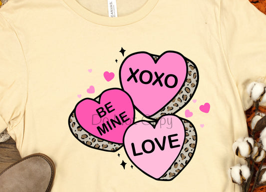 Xoxo be mine love hearts-DTF