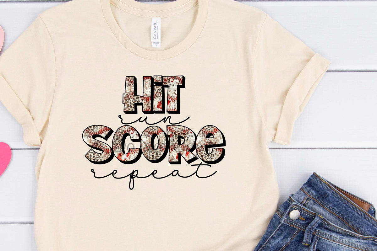 Hit run score repeat baseball-DTF