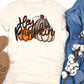 Hey pumpkin written on pumpkins-DTF
