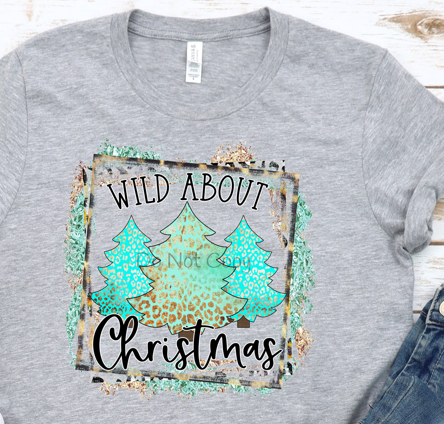 Wild about Christmas frame-DTF