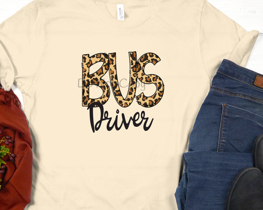 Bus driver leopard -DTF