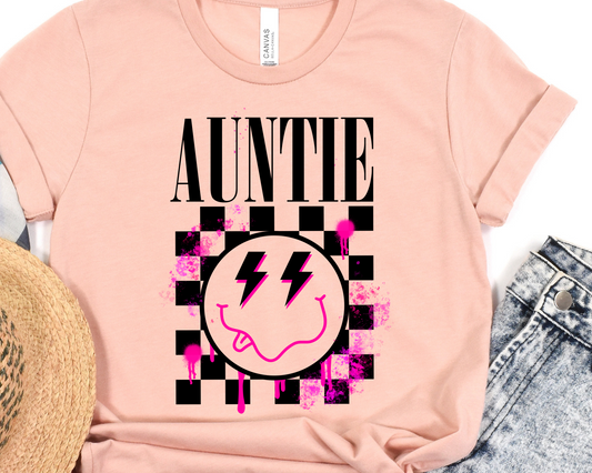 Auntie checker (Black)-DTF