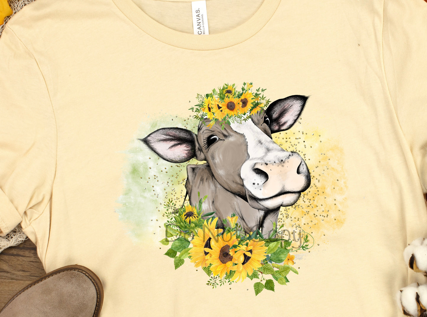 Cow sunflowers-DTF