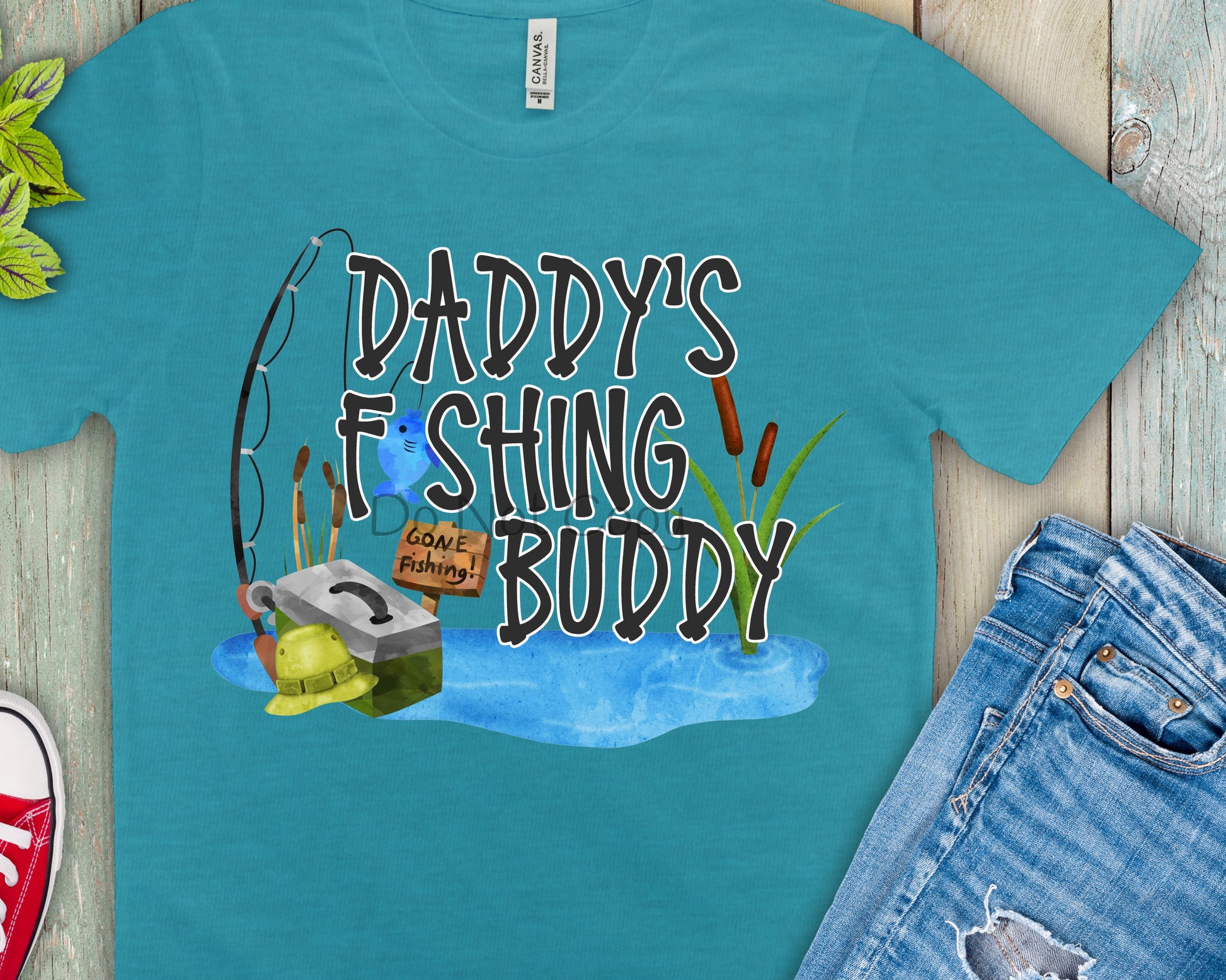 Daddy's fishing buddy