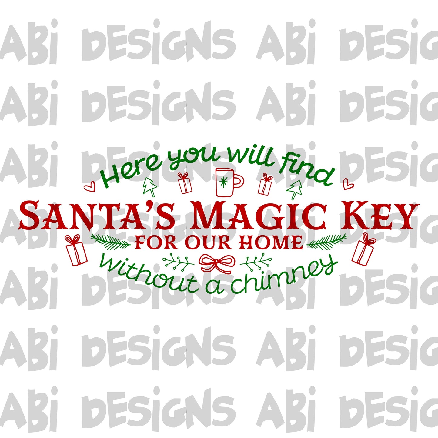 Santa’s magic key-Sublimation